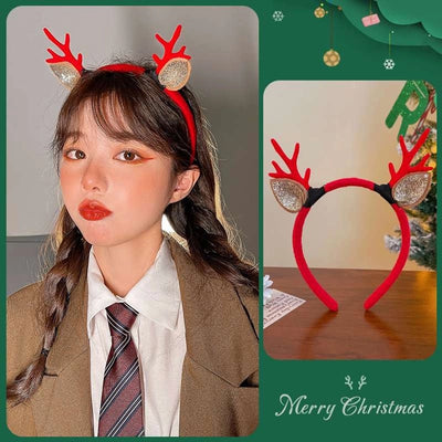 Christmas Cute Sweet Women's Antlers Imitation Antlers Flocking Hair Band