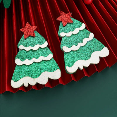 Christmas Cute Sweet Women's Christmas Tree Santa Claus Snowman Alloy Plastic Hair Clip