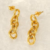 1 Pair Simple Style Classic Style Geometric 304 Stainless Steel 18K Gold Plated Drop Earrings