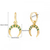 1 Pair Elegant Simple Style Geometric Moon Copper Zircon 24K Gold Plated Drop Earrings