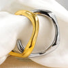 Simple Style Solid Color 304 Stainless Steel Bangle In Bulk