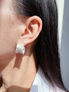 1 Pair Elegant Vintage Style Commute C Shape Irregular Plating Frill Brass 24K Gold Plated Earrings