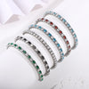 Shiny Geometric Titanium Steel Zircon Bracelets In Bulk