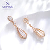 1 Pair Glam Luxurious XUPING Geometric Copper 18K Gold Plated Drop Earrings