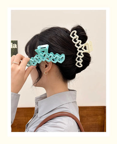 Dopamine love hairpin female  new shark clip hairpin back head updo hair clip sweet headdress