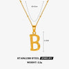 Jewelry Simple Style Cool Style letter 304 Stainless Steel 18K Gold Plated Plating Pendant Necklace