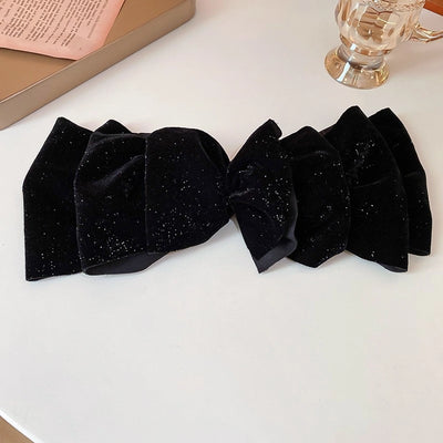 Black Diamond Pearl bow hairpin trendy houndstooth spring clip back head headwear fashionable temperament hair accessories