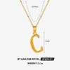 Jewelry Simple Style Cool Style letter 304 Stainless Steel 18K Gold Plated Plating Pendant Necklace