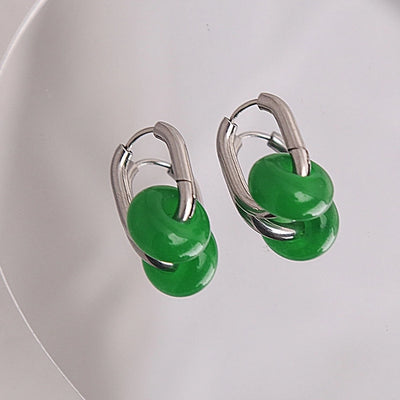 1 Pair Retro Simple Style Geometric Polishing 304 Stainless Steel Drop Earrings