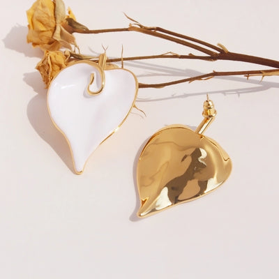 1 Pair Wedding Simple Style Classic Style Heart Shape Brass 24K Gold Plated Drop Earrings