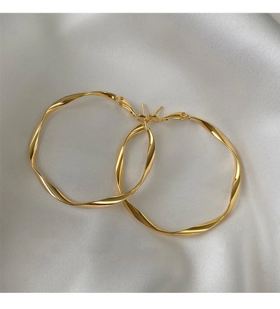 1 Pair Basic Simple Style Classic Style Geometric Round Plating Copper Earrings