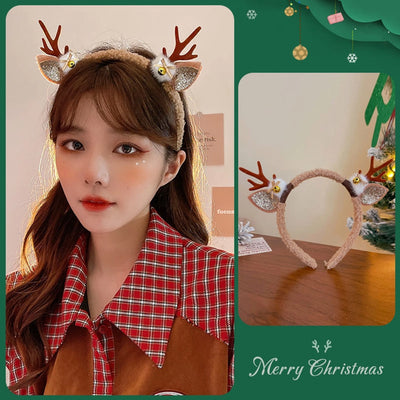 Christmas Cute Sweet Women's Antlers Imitation Antlers Flocking Hair Band