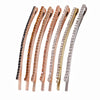 casual solid color rhinestone plating inlay hair clip