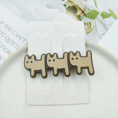 cartoon style cat acetic acid sheets handmade hair clip 1 piece