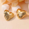 1 Set Novelty Classic Style Streetwear Geometric Heart Shape Bow Knot Inlay 304 Stainless Steel Pearl Imitation Gold  Ear Studs