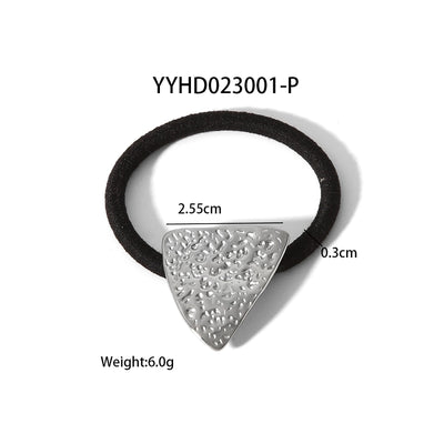 Women's Modern Style Simple Style Triangle 304 Stainless Steel Elastic Band Hair Tie