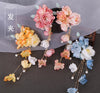 Flower headdress Hanfu hairpin silk flower hair accessories tassel side clip female ancient style headdress Flower hairpin flower clip accessories