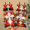 Christmas Cute IG Style Women's Antlers Plush Handmade Hair Clip