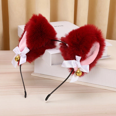 Cute Plush Cat Ear Hairband Autumn and Winter New Cat Rabbit Ear Fox Beast Ear Sexy Anchor Bell Headwear