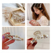 Factory source supply goods grab clip White Crystal Pearl hair clip side clip  antique Hanfu headdress women's grab clip