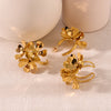 Jewelry Simple Style Classic Style Flower 304 Stainless Steel 18K Gold Plated Open Rings