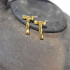 1 Pair Simple Style Classic Style IG Style Letter Plating Brass 24K Gold Plated Ear Studs