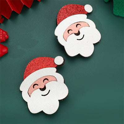 Christmas Cute Sweet Women's Christmas Tree Santa Claus Snowman Alloy Plastic Hair Clip