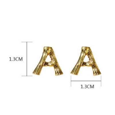 1 Pair Simple Style Classic Style IG Style Letter Plating Brass 24K Gold Plated Ear Studs