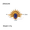 Jewelry Simple Style Classic Style Oval Titanium Steel Lapis Lazuli Inlay Rings Bracelets Necklace