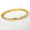 Simple Style Geometric Stainless Steel Zircon Tennis Bracelet In Bulk