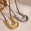 Jewelry Simple Style U Shape Solid Color 304 Stainless Steel Plating Stainless Steel Necklaces