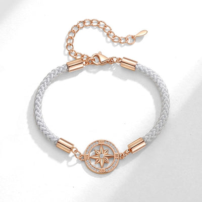 Six-pointed Star Couple Bracelet for Men and Women A Pair of Personalized Creative Geometric Bracelet Fashion Eight-pointed Star Clock Plate Woven Hand Rope