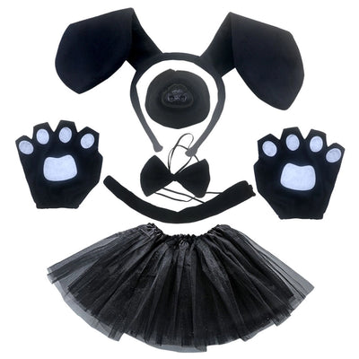 source of new dachshund dog hairband spotted dog nose mesh skirt set performance dress props headdress female