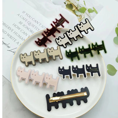 cartoon style cat acetic acid sheets handmade hair clip 1 piece