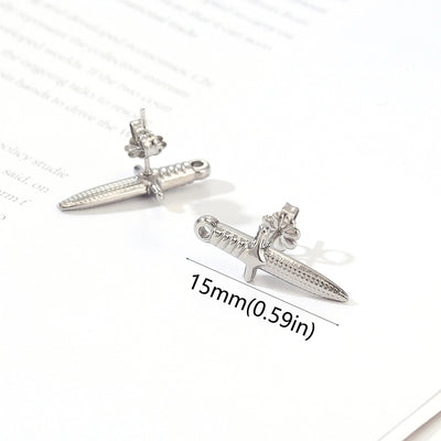 1 Pair Simple Style Geometric 304 Stainless Steel Stainless Steel Earrings