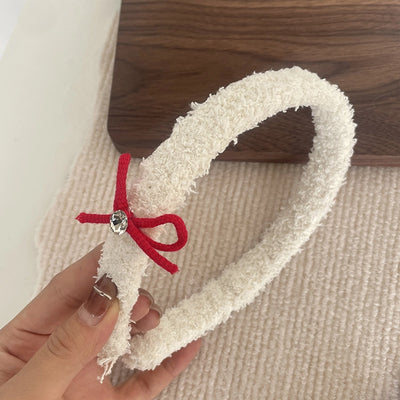 New year plush hairpin Korean college style red bangs side clip children's headdress hair accessories hairpin female