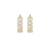 1 Pair Simple Style Classic Style Geometric Leaf Inlay Copper Zircon 14K Gold Plated Earrings