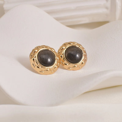 1 Pair Vintage Style Classic Style Shiny Geometric 304 Stainless Steel 18K Gold Plated Ear Studs