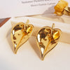 1 Pair Wedding Simple Style Classic Style Heart Shape Brass 24K Gold Plated Drop Earrings