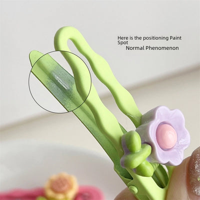 cute spring and summer new frosted flower duckbill clip Tulip hairpin candy color side clip  headdress for women