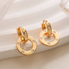 1 Pair Simple Style Commute Geometric Plating Inlay Copper Zircon Earrings