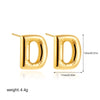 1 Pair Classic Style Letter 304 Stainless Steel Ear Studs