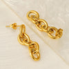 1 Pair Simple Style Classic Style Geometric 304 Stainless Steel 18K Gold Plated Drop Earrings