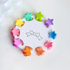 cartoon style heart shape flower resin hair clip 1 set