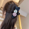 South Korea Dongdaemun elegant Chanel style flower clip female hairpin high-end headdress back head updo large hair grip