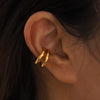 1 Pair Simple Style Lines Polishing Plating 316 Stainless Steel  18K Gold Plated Ear Cuffs