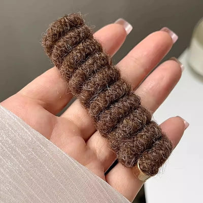 Wool telephone line head rope hair braiding artifact  new rubber band Japanese straight hair band dopamine hair accessories