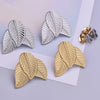 1 Pair Simple Style Commute Leaves Plating 304 Stainless Steel Ear Studs