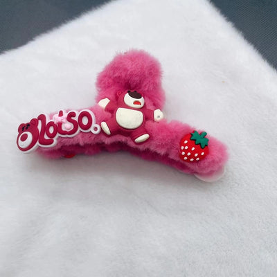 Autumn and Winter Plush Grab Clip Large  Shark Clip Back Head Hair Grab Hairpin Clip Women's Headwear Hair Clip