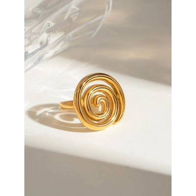 Jewelry Simple Style Classic Style Spiral Stripe 304 Stainless Steel Stainless Steel Rings